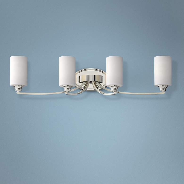 Image 1 Tilbury 33 1/4" Wide Polished Nickel 4-Light Bath Light