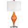 Tilbury Tangerine Orange Glass Table Lamp