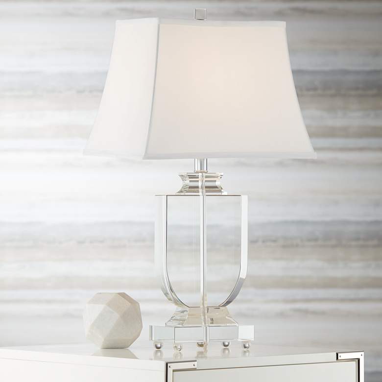 Tilde Clear Crystal Urn Table Lamp by Vienna Full Spectrum
