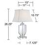 Tilde Clear Crystal Urn Table Lamp by Vienna Full Spectrum in scene