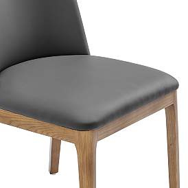 Image2 of Tilde Gray Leatherette Side Chair more views
