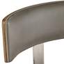 4_Tilden 26" Gray Leather Swivel Counter Stools Set of 2 more views