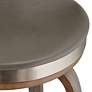5_Tilden 26" Gray Leather Swivel Counter Stools Set of 2 more views
