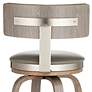 7_Tilden 26" Gray Leather Swivel Counter Stools Set of 2 more views