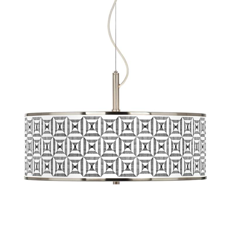Image 1 Tile Illusion Giclee Glow 20" Wide Pendant Light