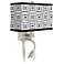 Tile Illusion Giclee Glow LED Reading Light Plug-In Sconce