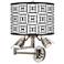 Tile Illusion Giclee Plug-In Swing Arm Wall Lamp