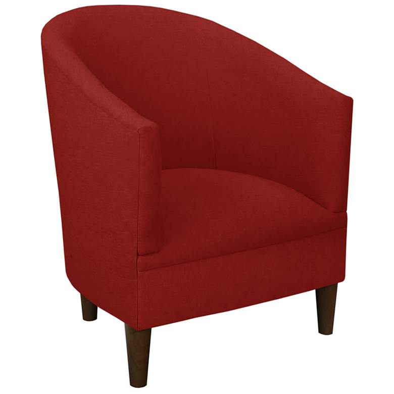 Image 1 Tilley Antique Red Linen Tub Chair