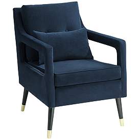 Image3 of Tilman Blue Fabric Tufted Accent Chair