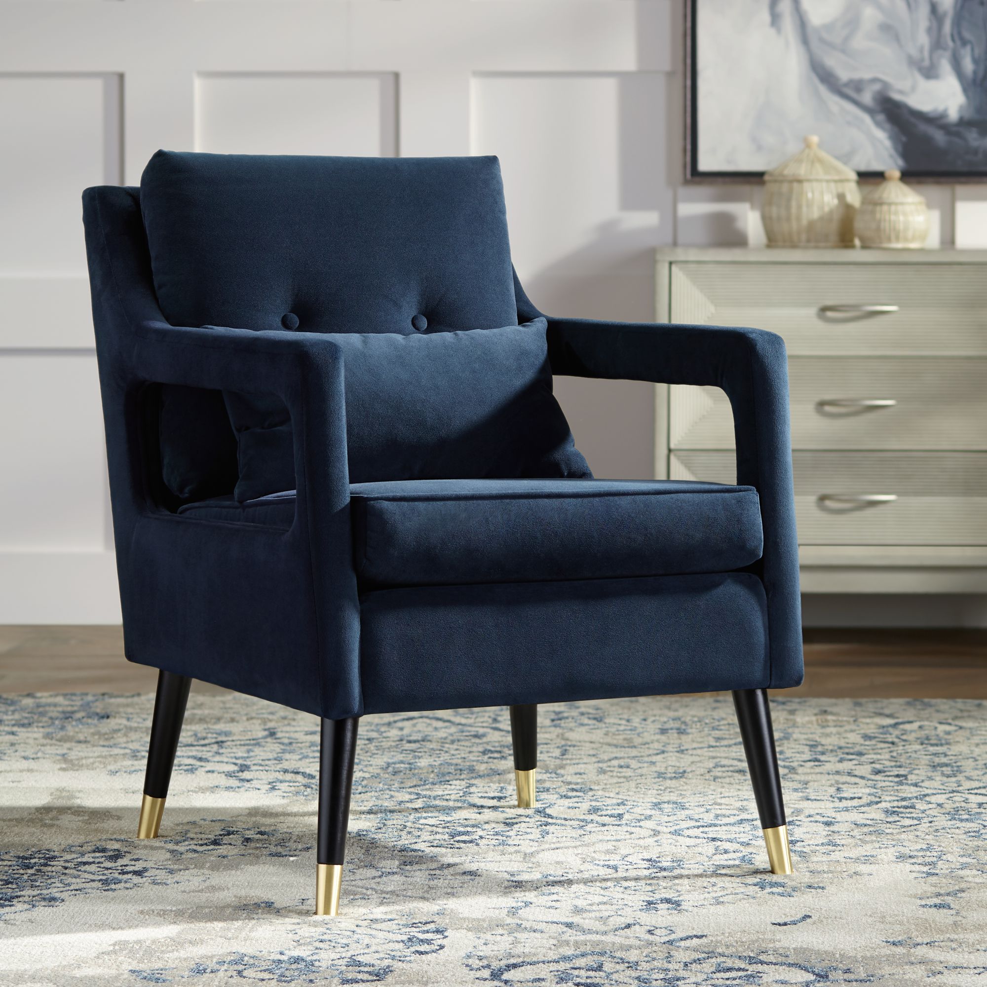 Navy accent online chair