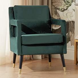 Image1 of Tilman Hunter Green Modern Accent Chair