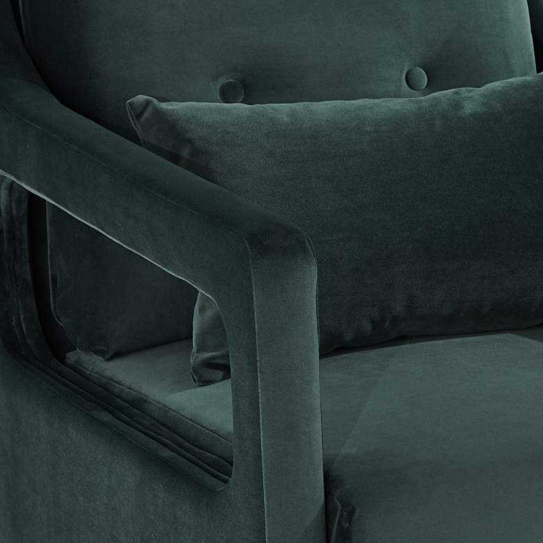 Image 4 Tilman Hunter Green Modern Accent Chair more views