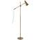 Tilman Tall Antique Brass Adjustable LED Floor Lamp