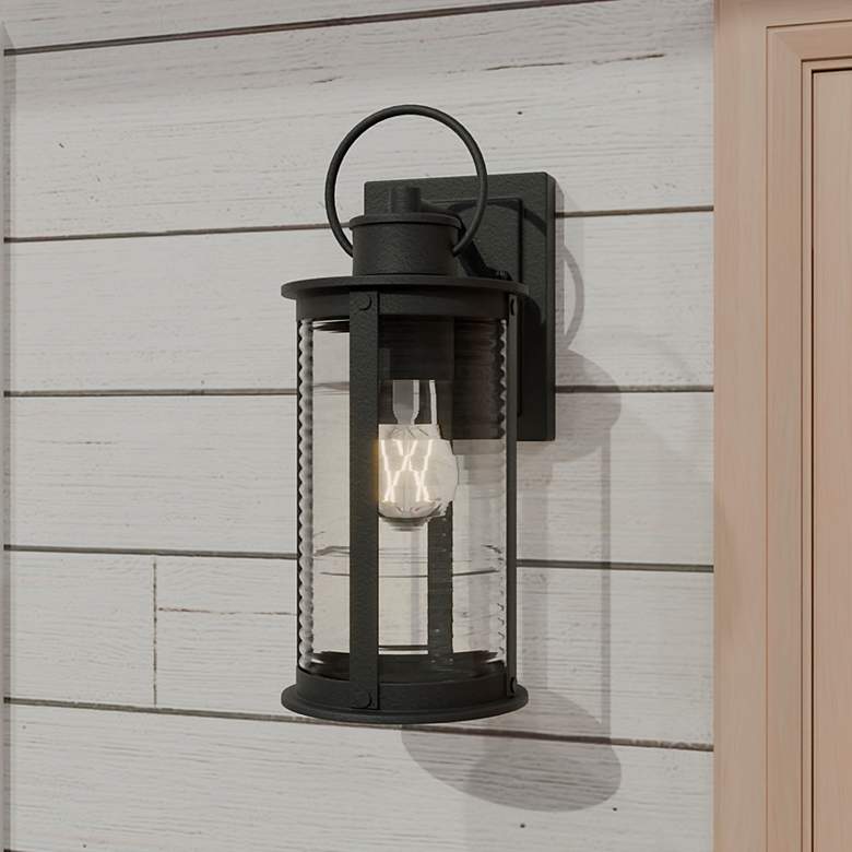 Image 1 Tilmore 1-Light Matte Black Outdoor Wall Lantern