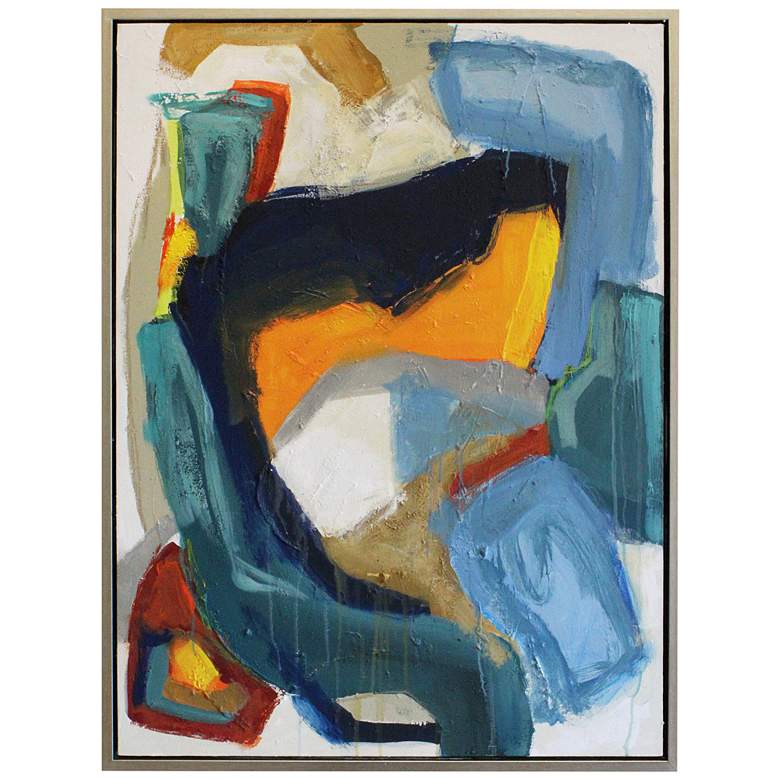 Image 1 Tilted 41 3/4" High Rectangular Framed Canvas Wall Art