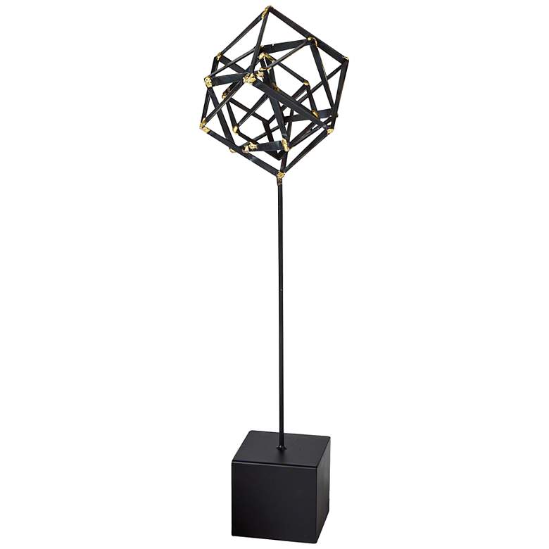 Image 1 Tilted Cube 24 inch High Large Iron Sculpture