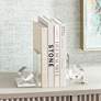 Tilted Prisms 6" High Geometric Crystal Bookends