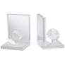 Tilted Prisms 6" High Geometric Crystal Bookends