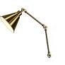 Tim Adjustable Height Antique Brass Metal Arm Floor Lamp