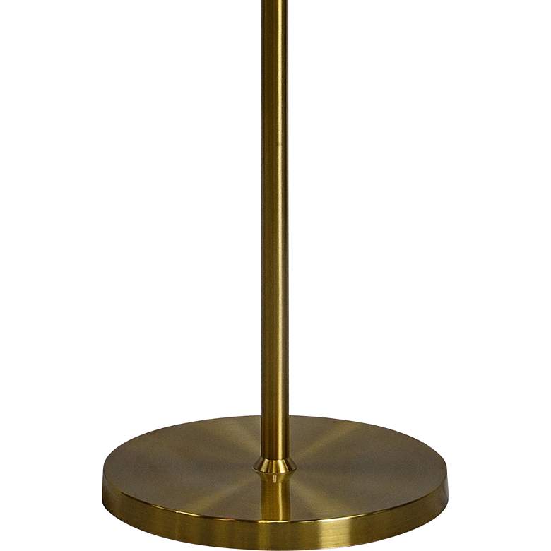 Image 3 Tim Adjustable Height Antique Brass Metal Arm Floor Lamp more views