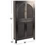 4_Timan 36" Wide Black Mango Wood and Cane Curio Cabinet more views