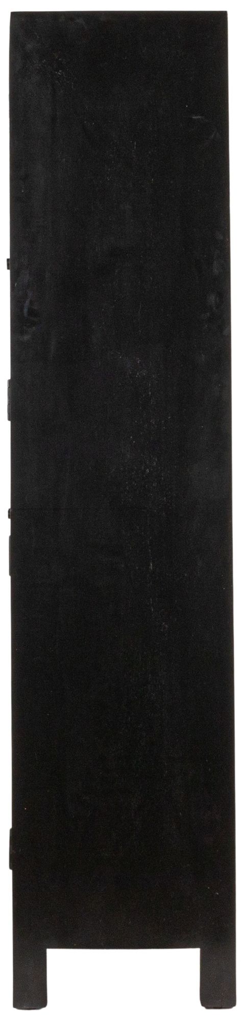 Image 6 Timan 36" Wide Black Mango Wood and Cane Curio Cabinet more views