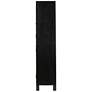 6_Timan 36" Wide Black Mango Wood and Cane Curio Cabinet more views