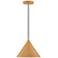 Timber 10 1/2" Wide Wood Grain Conical LED Mini Pendant