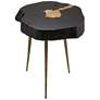 Thumbnail1 of Timber 12" Wide Black and Brass Wooden Side Table