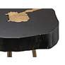 Thumbnail3 of Timber 12" Wide Black and Brass Wooden Side Table more views
