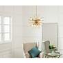 3_Timber 20" Wide Brass 8-Light Sputnik Pendant more views