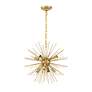 4_Timber 20" Wide Brass 8-Light Sputnik Pendant more views