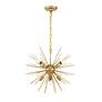6_Timber 20" Wide Brass 8-Light Sputnik Pendant more views