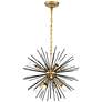 3_Timber 20" Wide Brass and Black 8-Light Sputnik Pendant