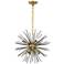 Timber 20" Wide Brass and Black 8-Light Sputnik Pendant