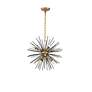 5_Timber 20" Wide Brass and Black 8-Light Sputnik Pendant more views