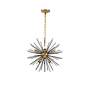 6_Timber 20" Wide Brass and Black 8-Light Sputnik Pendant more views