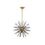 Timber 20" Wide Brass and Black 8-Light Sputnik Pendant in scene