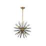 Timber 20" Wide Brass and Black 8-Light Sputnik Pendant in scene
