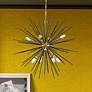 1_Timber 30" Wide Brass and Black Sputnik 8-Light Pendant