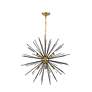 7_Timber 30" Wide Brass and Black Sputnik 8-Light Pendant more views