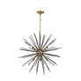 Timber 30" Wide Brass and Black Sputnik 8-Light Pendant