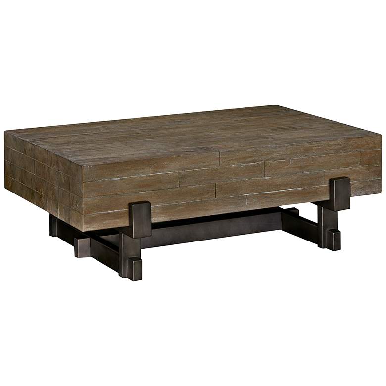 Image 1 Timber 44 inch Wide Reclaimed Wood Rectangular Coffee Table