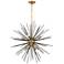 Timber 8 Lt Brass And Black Pendant