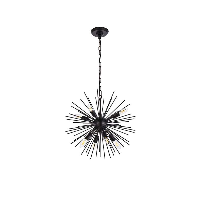 Image 7 Timber 8 Lts Black Pendant more views