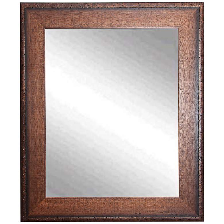 Image 1 Timber Estate Walnut 26 1/2 inch x 32 1/2 inch Wall Mirror