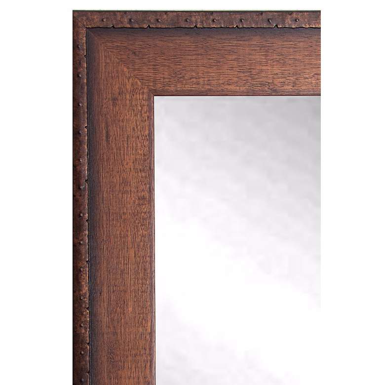 Image 2 Timber Estate Walnut 26 1/2 inch x 32 1/2 inch Wall Mirror more views