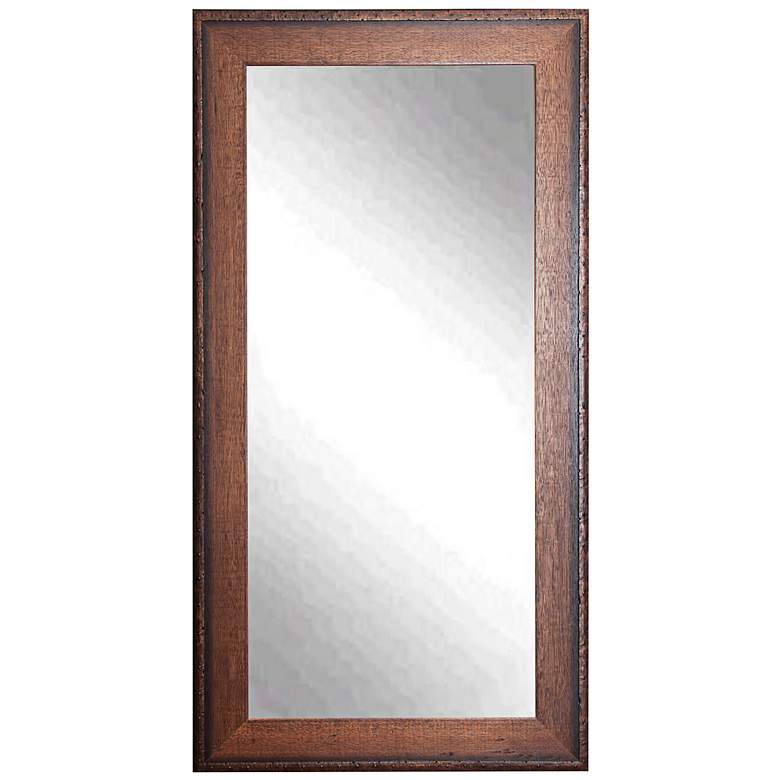 Image 2 Timber Estate Walnut 30 1/2" x 65 1/2" Wood Floor Mirror