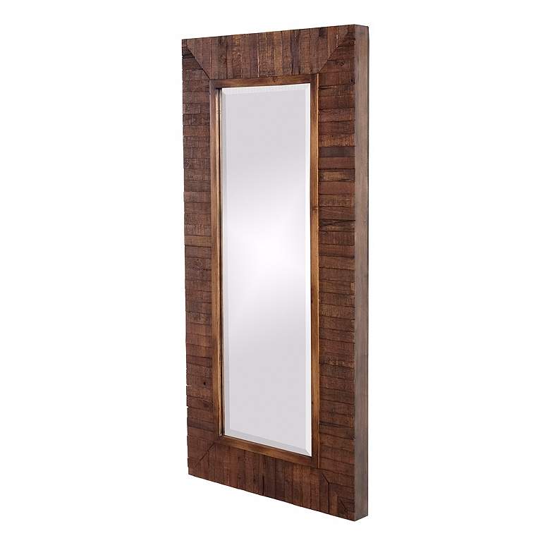 Image 1 Timberlane Faux Walnut Stained 24" x 48" Wall Mirror
