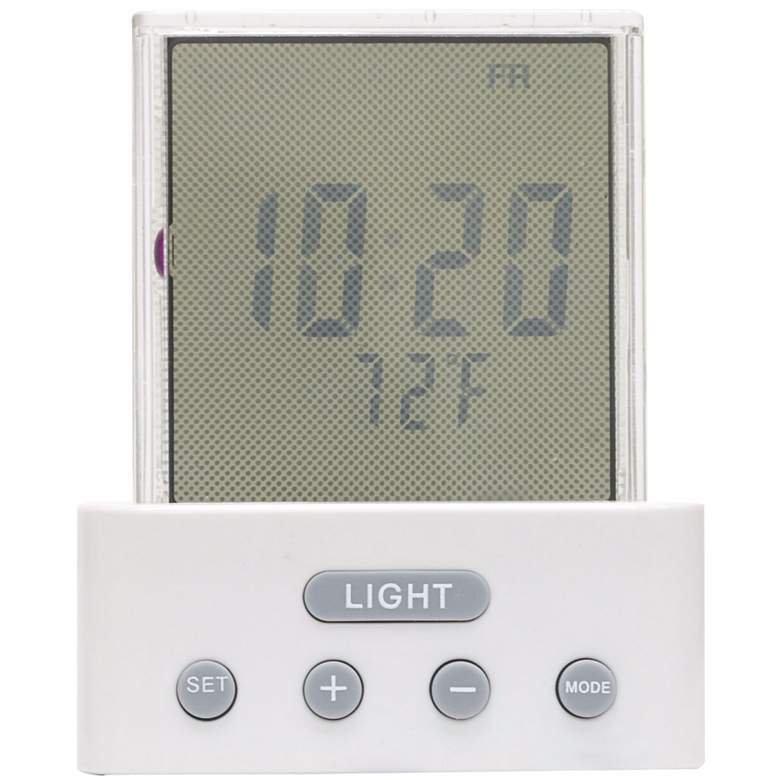 Image 1 Time and Temperature LCD Night Light